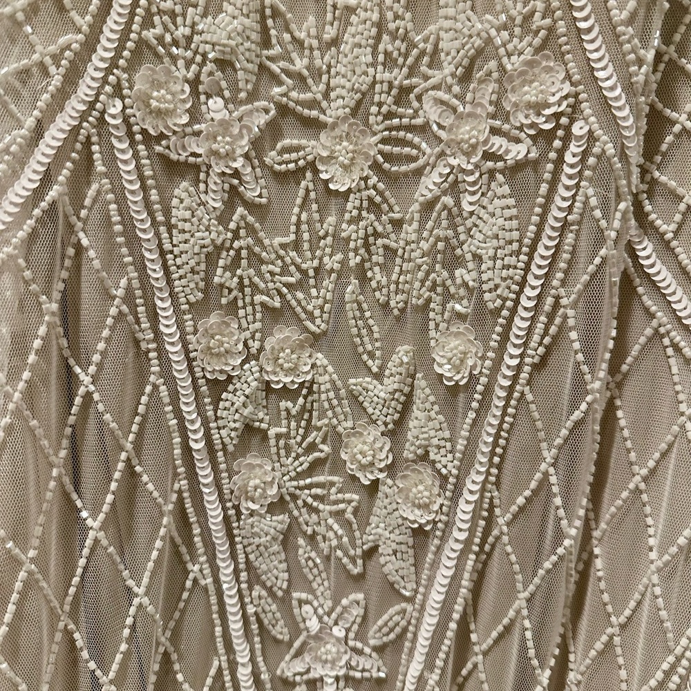 Elegant Cream Beaded Evening or Wedding - Picture 12 of 13